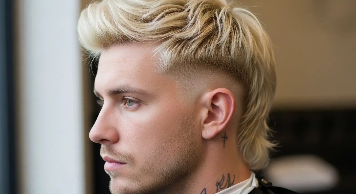 High Fade Bleached Mullet