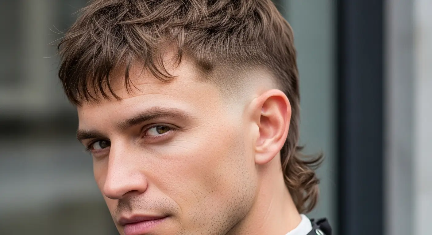 Classic textured mullet cut