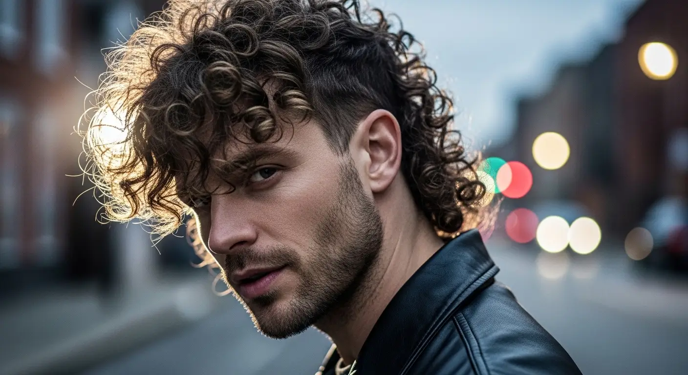 Trendy Curly Messy Mullet