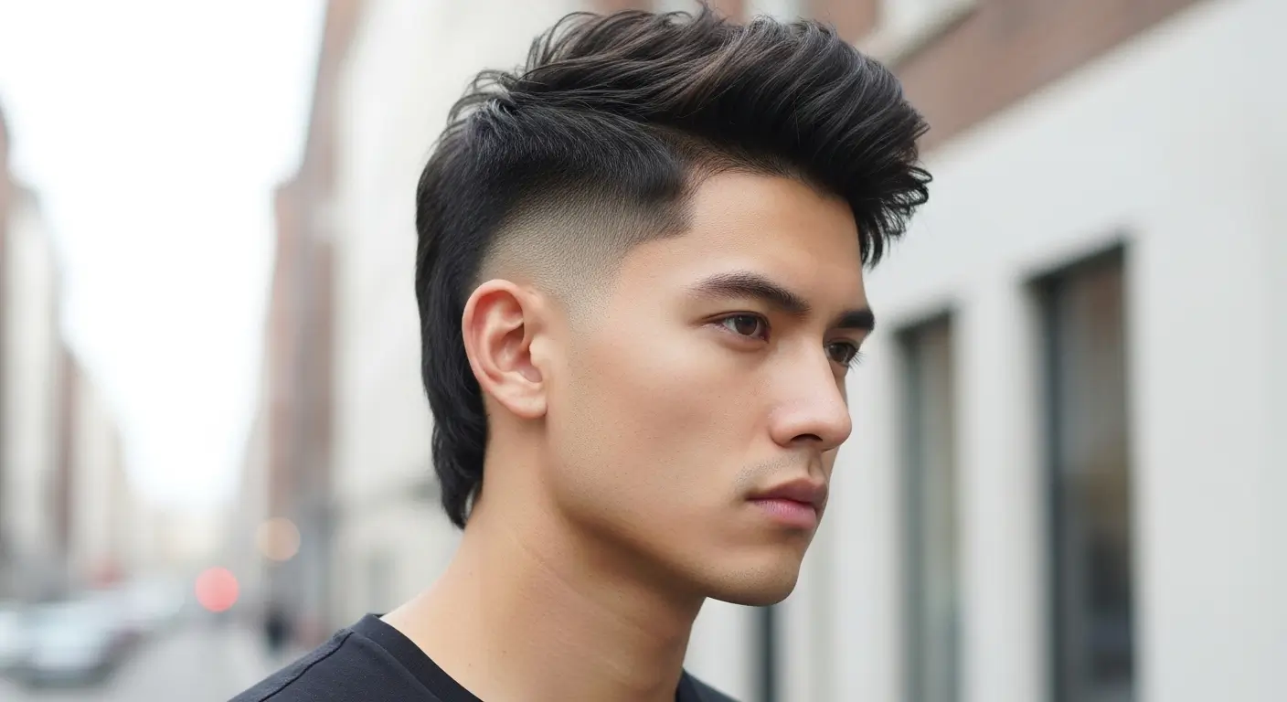 Sharp High Fade Modern Mullet