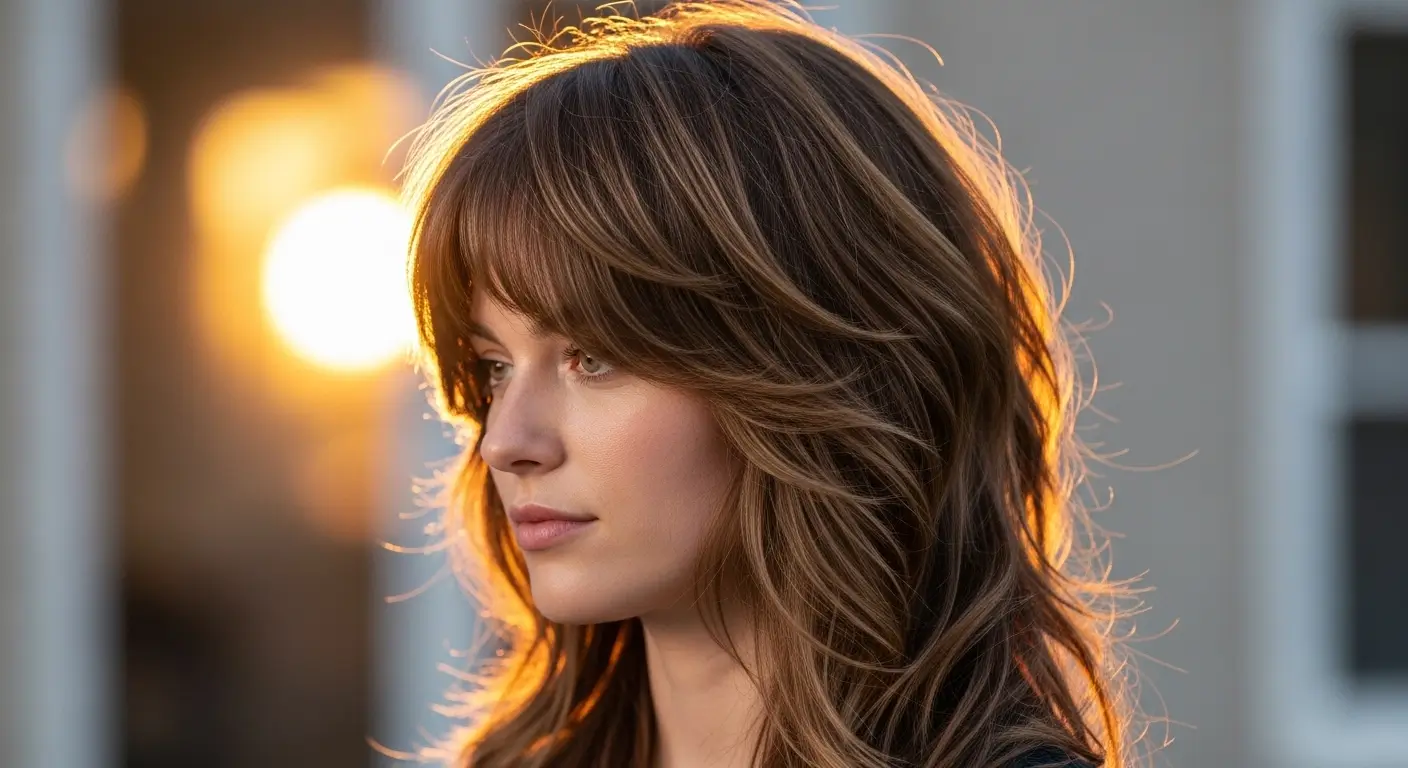 Soft flowing mullet hair