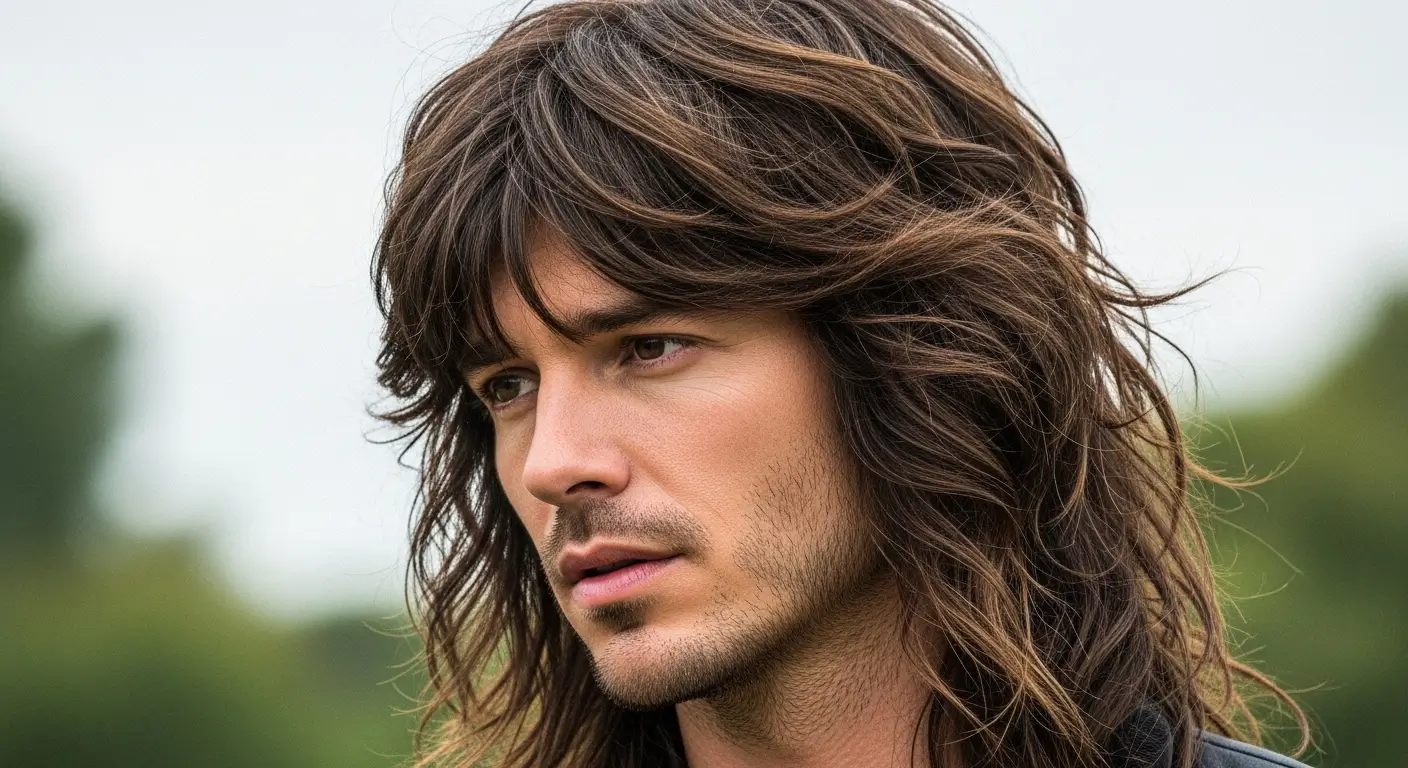 Long Flowing Wolf Mullet Style