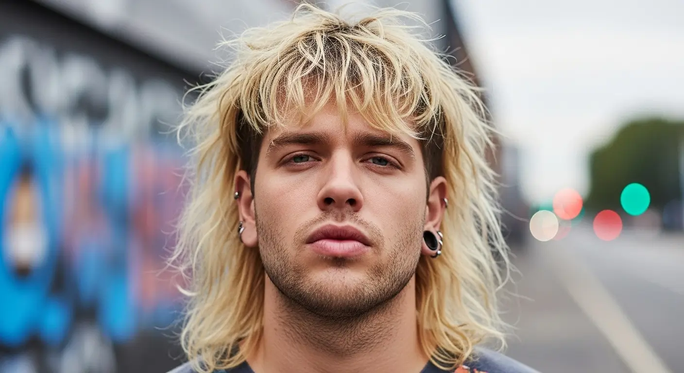 Messy Layered Mullet Blonde