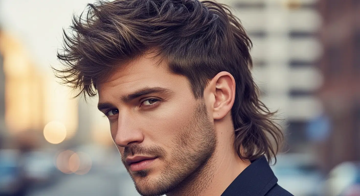 Modern Messy Mullet Thick Hair