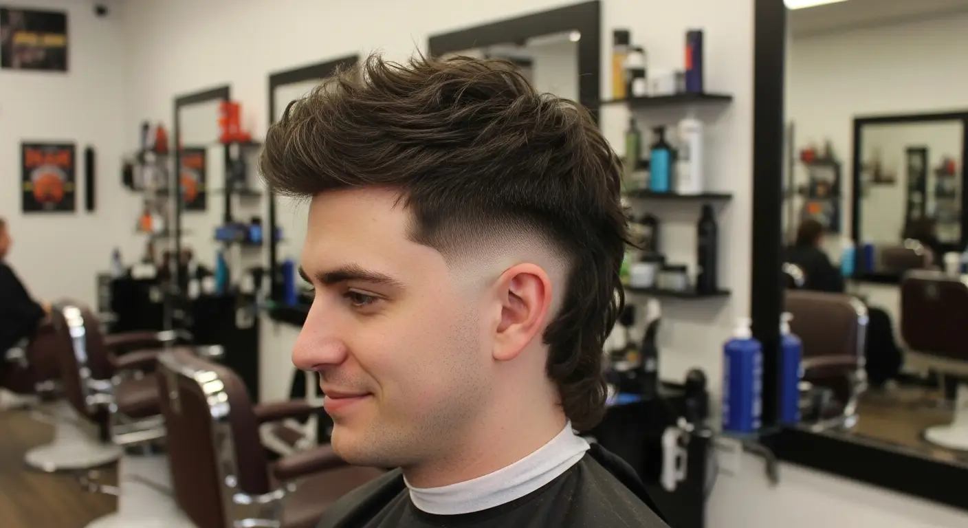 Messy Layered Mullet Fade