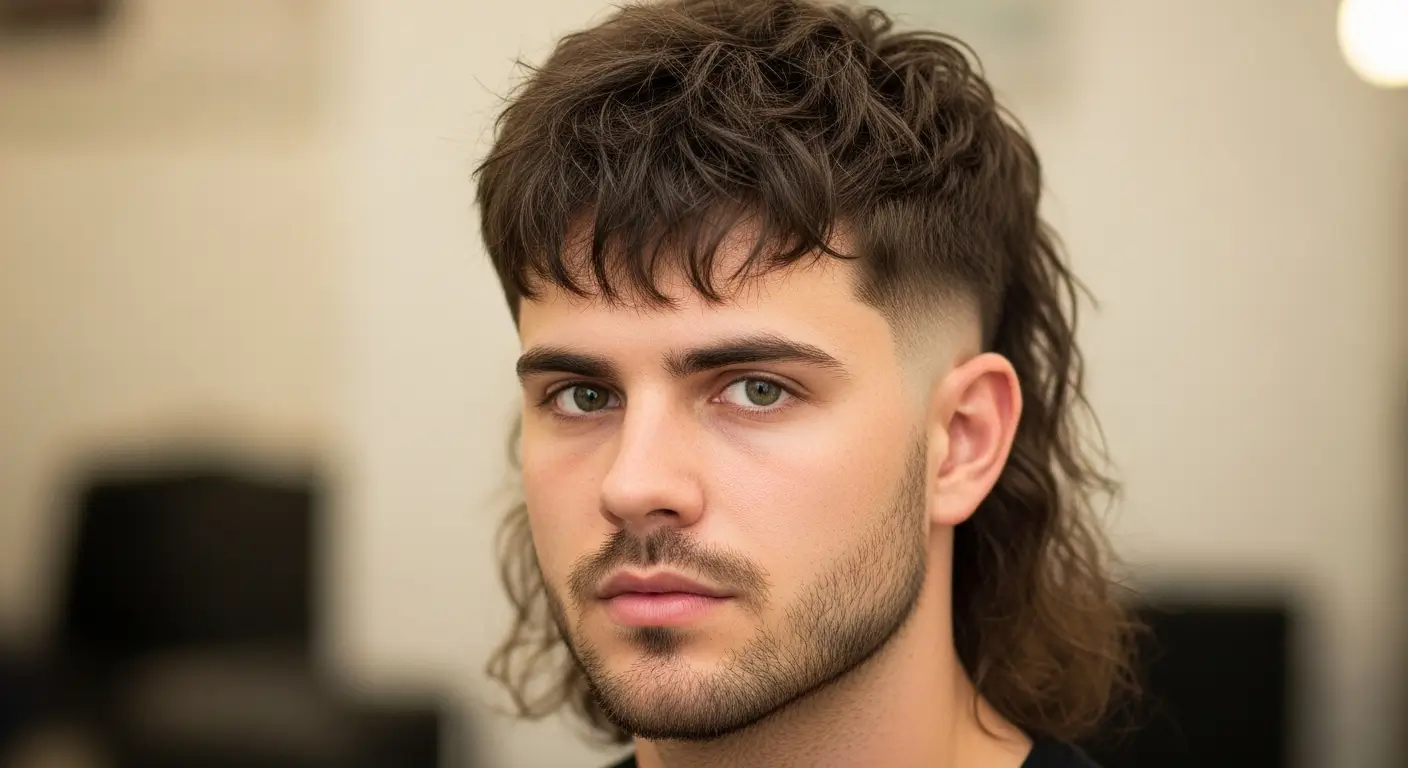 Voluminous Mullet Mid Fade