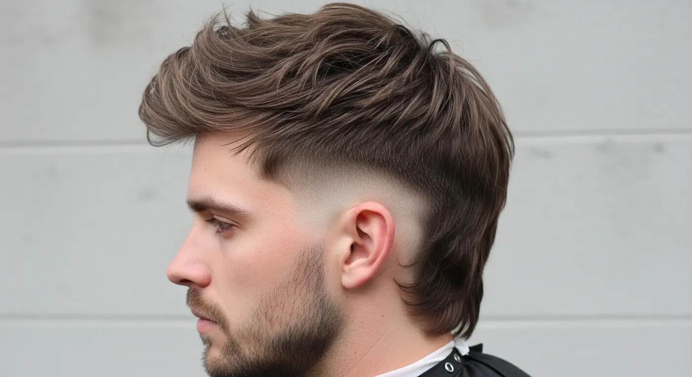 Modern Messy Mullet Fade