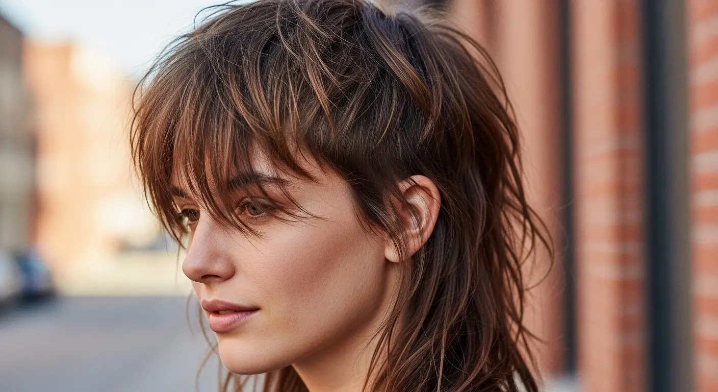 Easy natural shaggy mullet