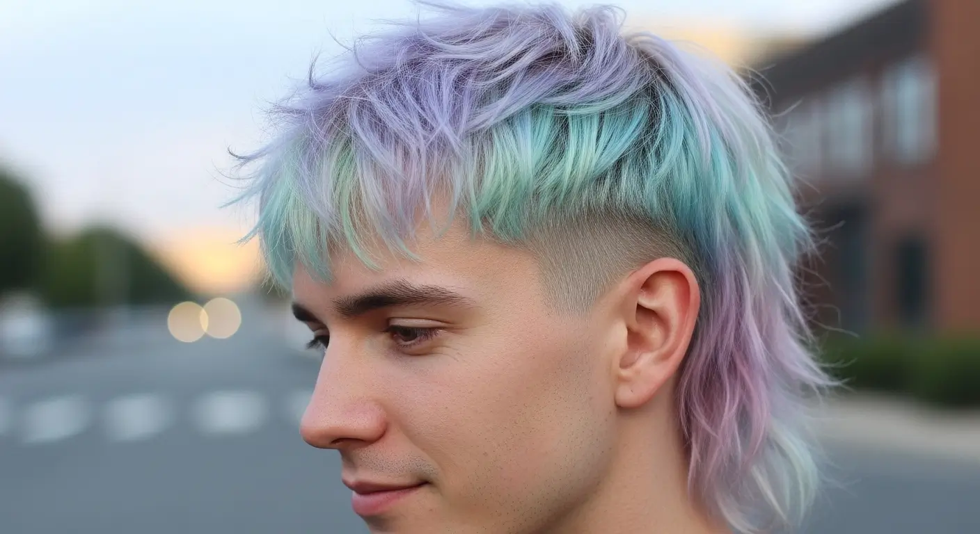 Light Pastel Mullet Look