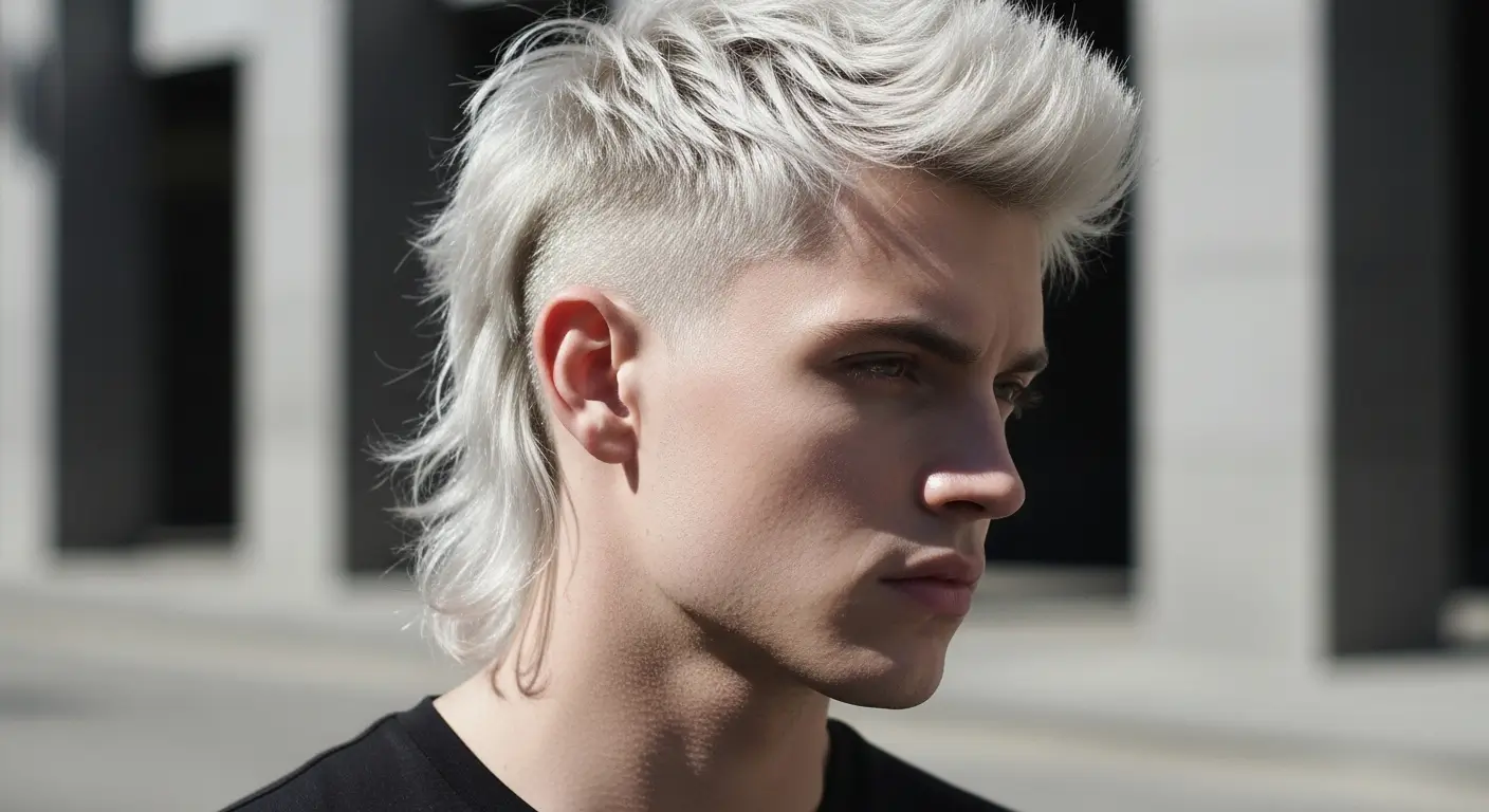 Platinum Bleached Mullet Style