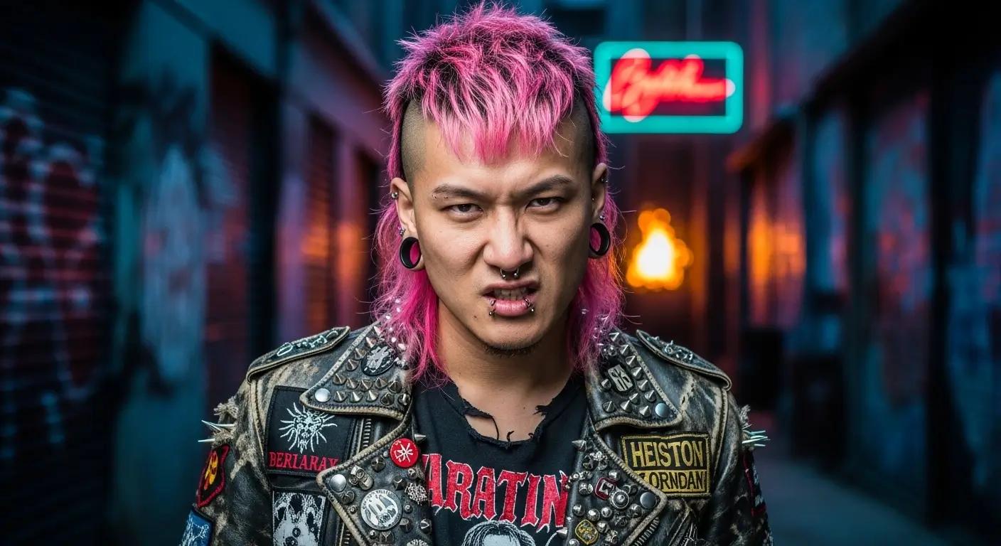 Punk Asian Mullet Style
