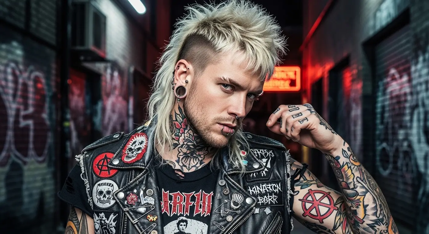 Shaggy Punk Bleached Mullet