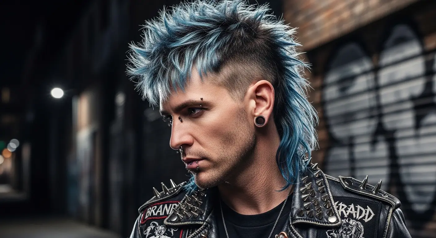 Rock Punk Wolf Mullet Hair look