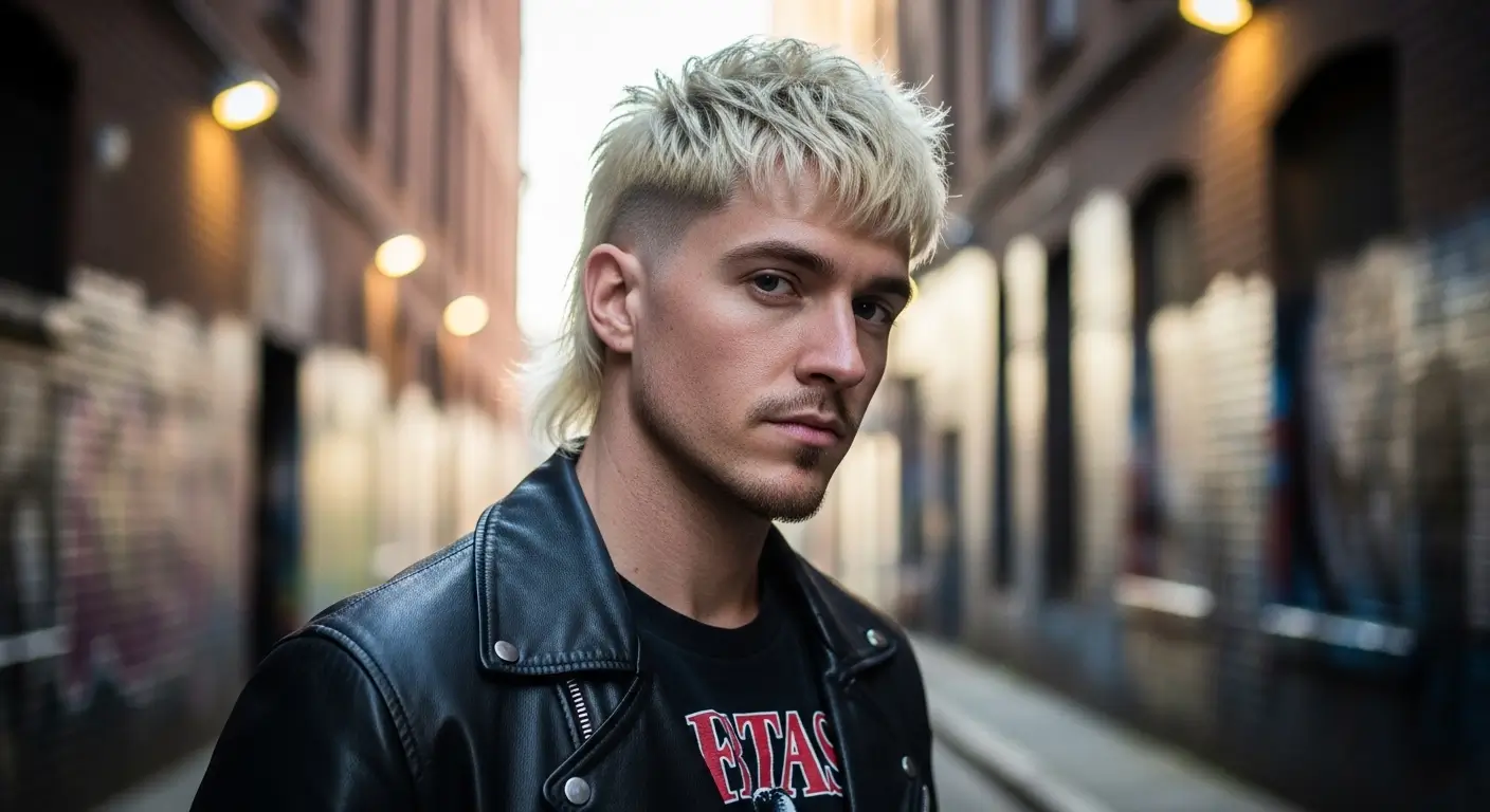 Razor Cut Bleached Mullet