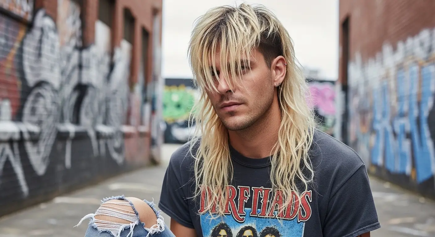 Shaggy Layered Mullet Blonde