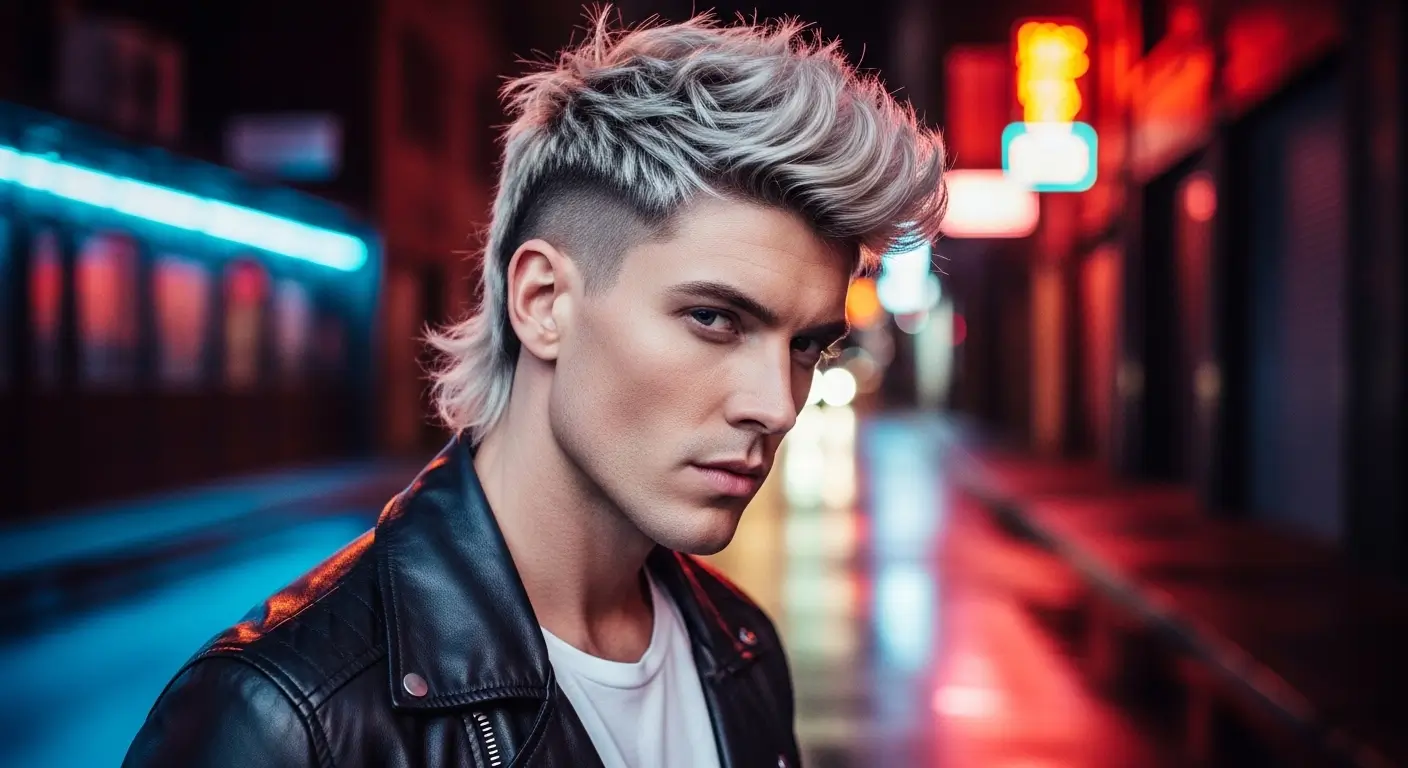 Short Blonde Mullet Cut