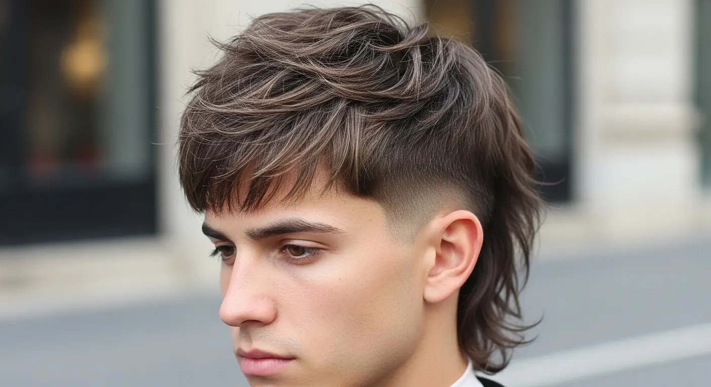 Short Textured Wolf Mullet Cut