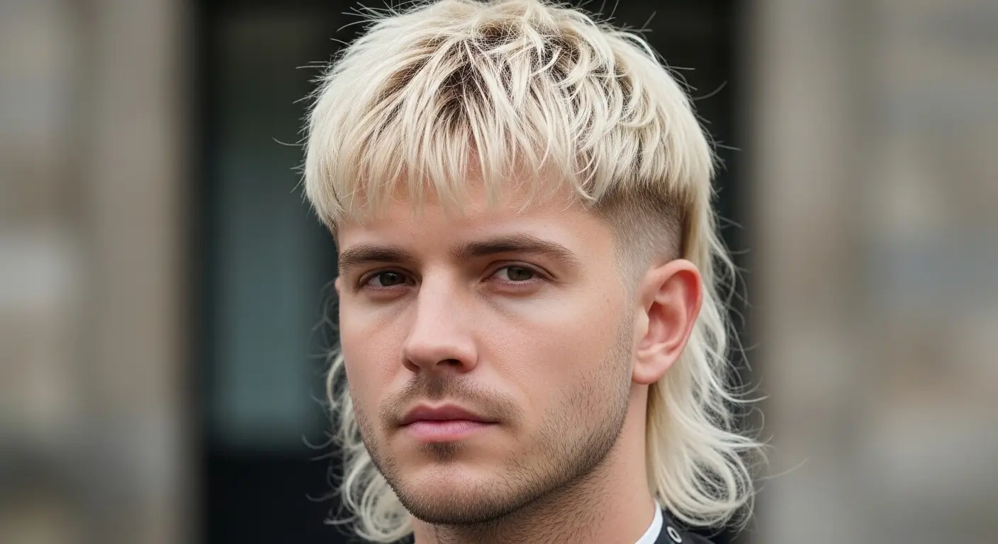 Soft Layered Blonde Mullet