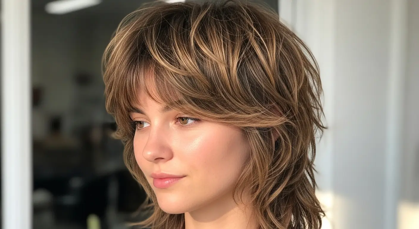 Soft feathered shaggy mullet