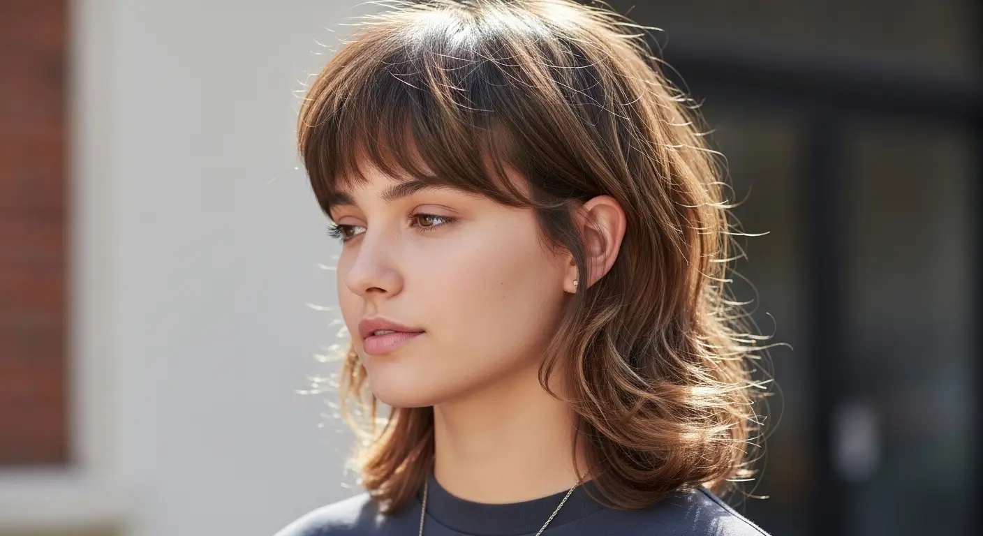 Gentle shaggy mini mullet