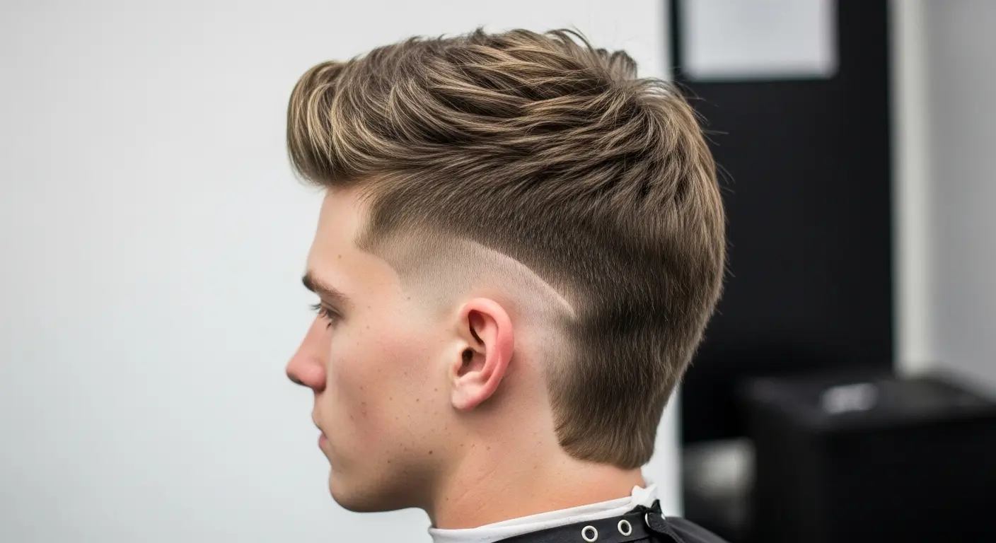 Bold textured undercut mullet