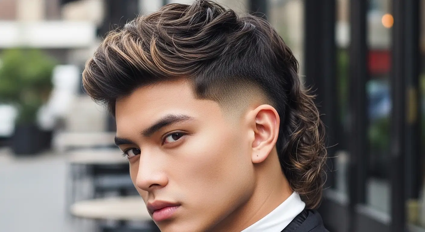 Trendy Wavy Modern Mullet