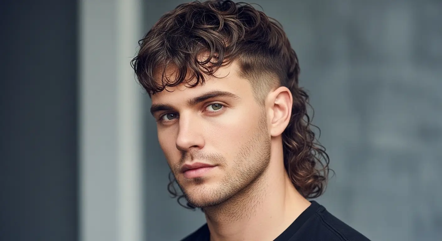 Flowing wavy textured mullet
